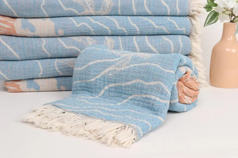 Personalized Beach Towel, Best Beach Towel, 70x34 Cotton Animal Patterned Towel, Engagement Gift, Spa Towel, Peshtemal Towel, Lightweight towel - 6