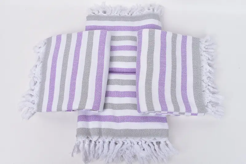 独身の独身パーティーの好意、刺繍されたタオル、ファミリーギフトバスケット、クイック乾燥タオル、ハウスウォーミングギフト、64x40コットンストライプタオル - 6