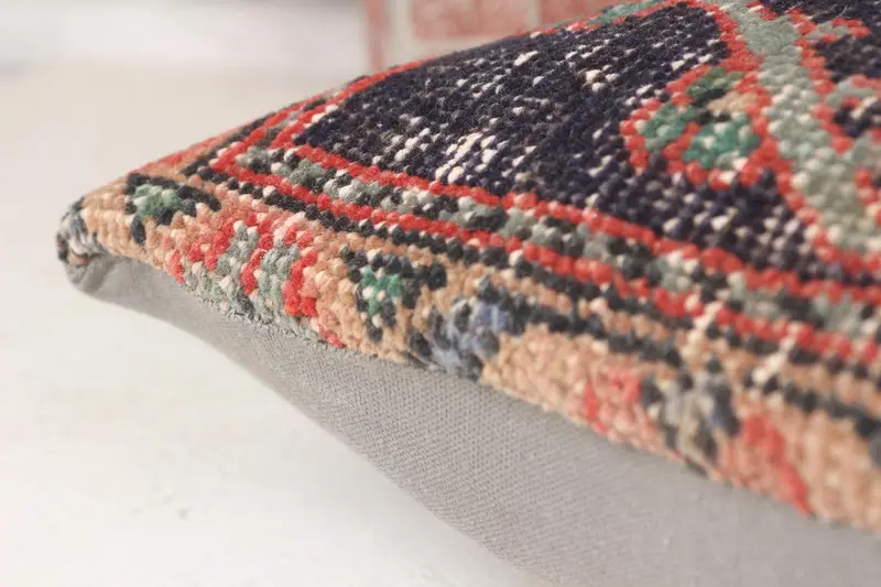 14x14 Blue Pillow Cover, Throw Kilim Pillow, Kilim Pillow, Cushion, Ethnic Pillow Cover Pillow Case, Pastel Pillow, Kilim Cushion Sham - 7