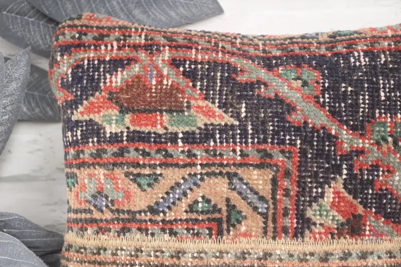 14x14 Blue Pillow Cover, Throw Kilim Pillow, Kilim Pillow, Cushion, Ethnic Pillow Cover Pillow Case, Pastel Pillow, Kilim Cushion Sham - 2