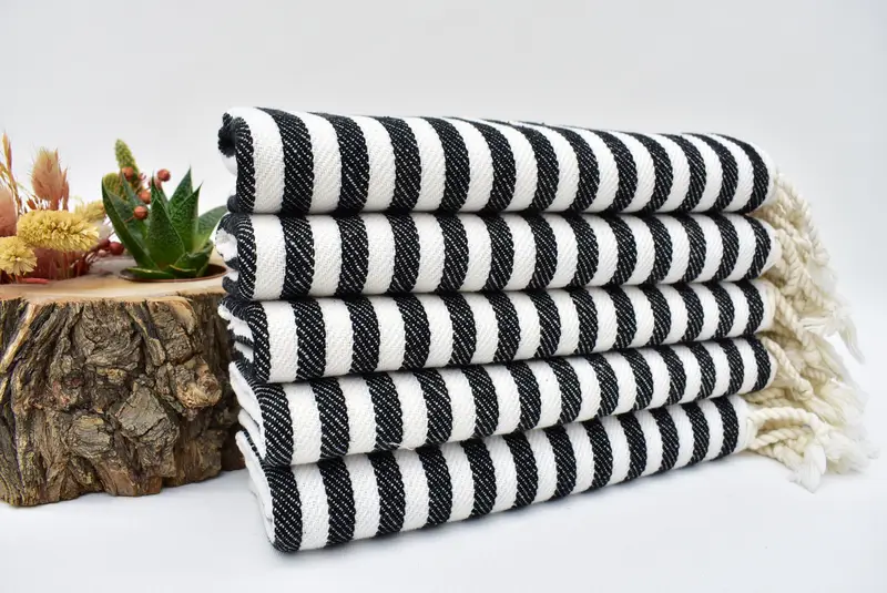 Xmas Gifts, Small Bath Towels, Wedding Favors, Bachelorette Party Items, 40x18 Cotton Striped Towel, Gift For Him, Kitchen Towel, Maid Of Honor Gift - 2
