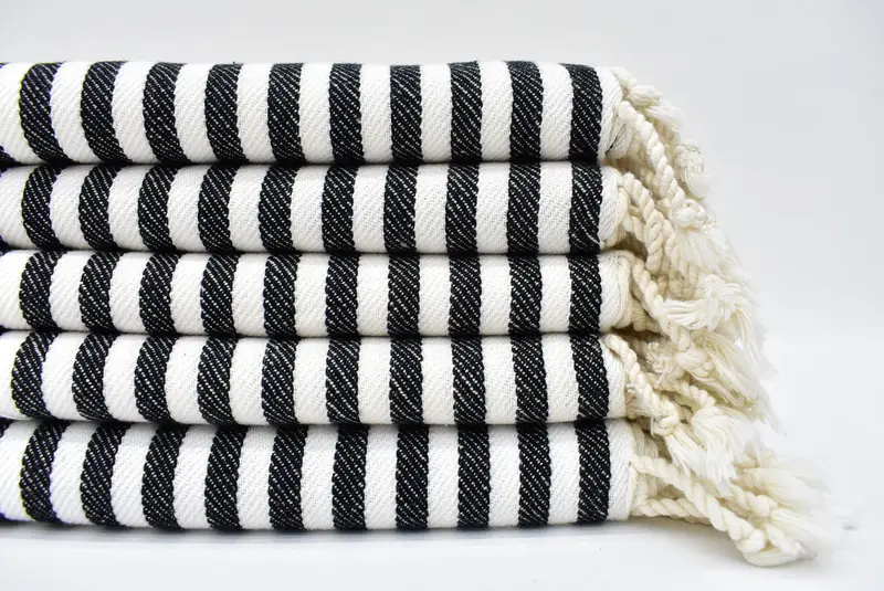 Xmas Gifts, Small Bath Towels, Wedding Favors, Bachelorette Party Items, 40x18 Cotton Striped Towel, Gift For Him, Kitchen Towel, Maid Of Honor Gift - 1