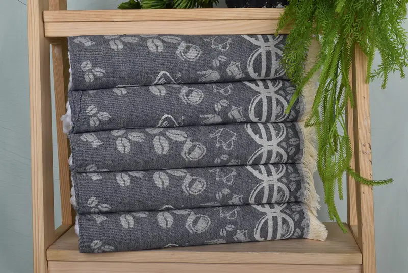 Xmas Gifts, Wedding Gift, Gift For Mom, Personalized Gift, Personalized Dish Towel, 28x20 Cotton Coffee Patterned Towel, Wedding Gift Kitchen Towel - 2