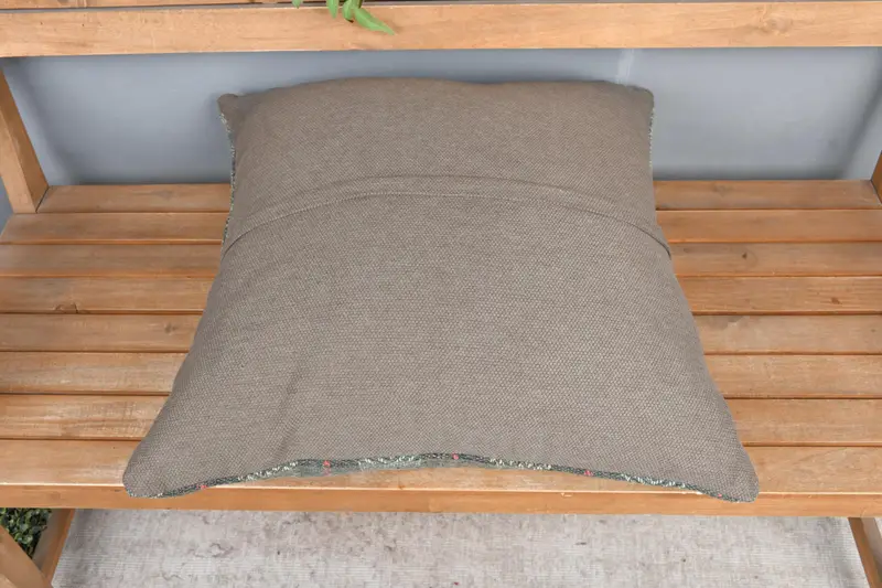 Kilim Kissenbezug, ethnischer Kilimteppichkissen, Kilimkissenschein, Kissenbezug, 24x24 gelbe Kissenbedeckung, Wohnzimmerwurfkissenschein - 5