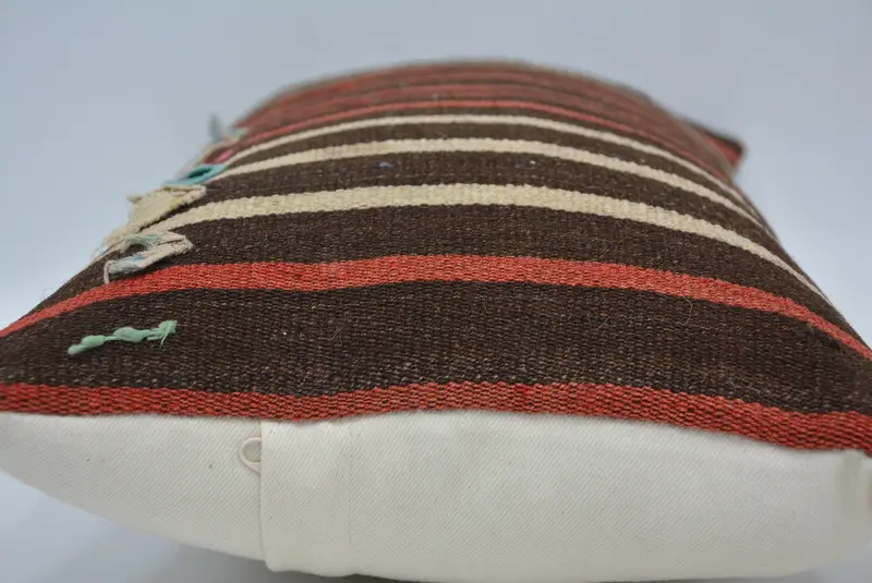 Pillow, Indoor Cushion Cover, 12x20 Red Cushion Cover, Vintage Pillow, Throw Kilim Pillow, Ethnic Pillow Case, Pillow for Sofa, Traditional Cushion - 5