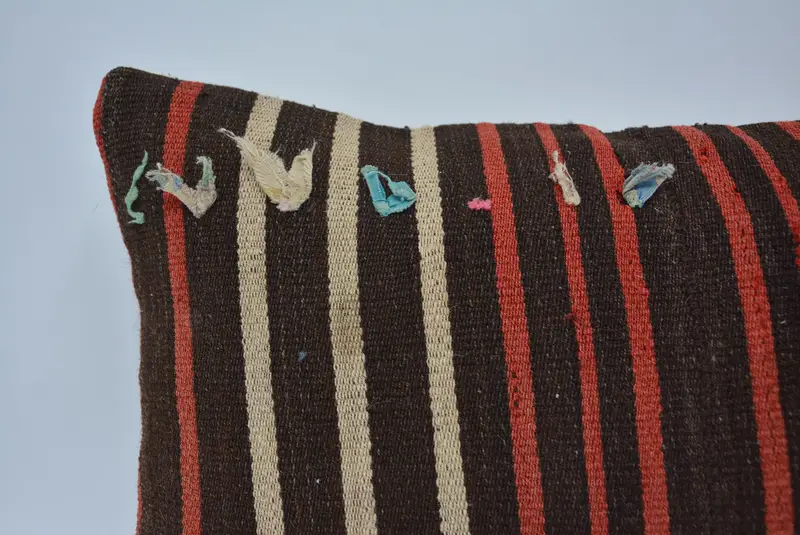 Pillow, Indoor Cushion Cover, 12x20 Red Cushion Cover, Vintage Pillow, Throw Kilim Pillow, Ethnic Pillow Case, Pillow for Sofa, Traditional Cushion - 2