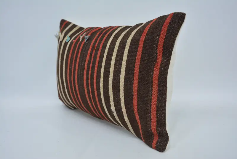 Pillow, Indoor Cushion Cover, 12x20 Red Cushion Cover, Vintage Pillow, Throw Kilim Pillow, Ethnic Pillow Case, Pillow for Sofa, Traditional Cushion - 4
