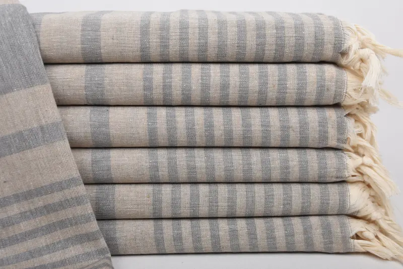 Bridesmaid Gift Towel, 70x40 Inches, Organic Cotton, Brown-Beige