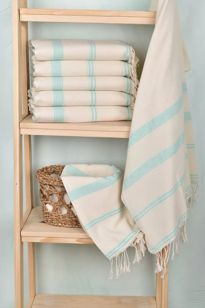 80x36 Cotton Striped Towel, Bridesmaid Gift, Peshtemal Towel, Custom Wedding Gift, Quick-dry towel, Eco-friendly Turkish peshtemal towel, Peshtemal - 3