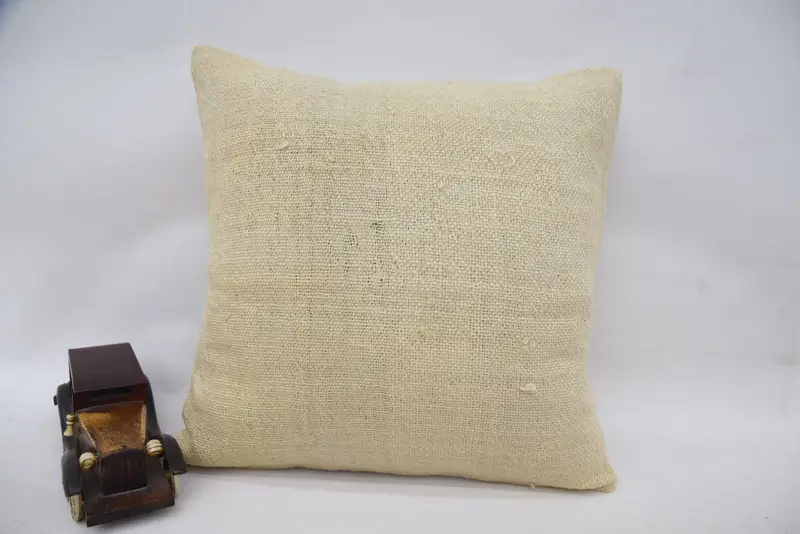 Saisonales Dekor, Vintage-Beige-Kissenbezug, Geschenk, 15,2 x 15,2 cm, kleiner quadratischer Kissenbezug - 1