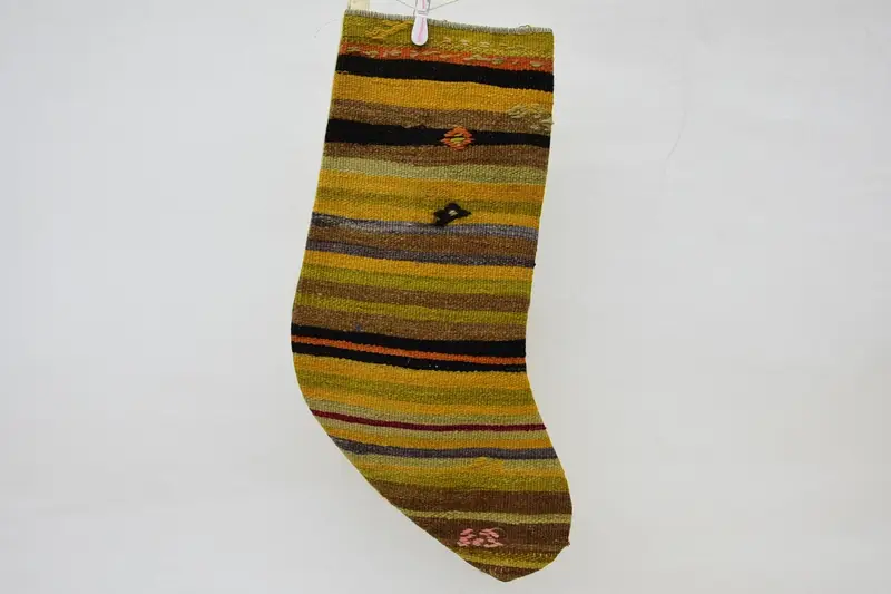 ブラウン & グリーン クリスマス オーナメント ストッキング、お祝いの休日の装飾