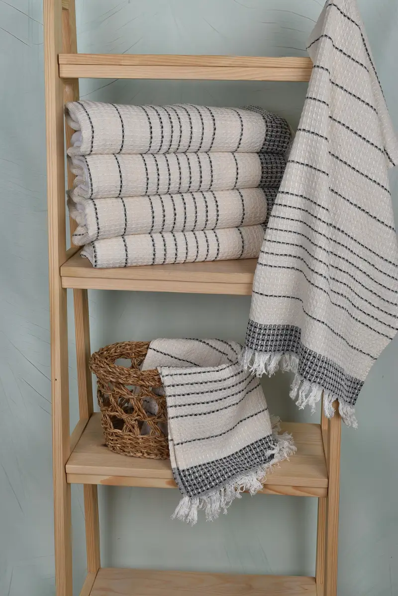 Xmas Gifts, Organic Towel, Kitchen Towel, Boyfriend Christmas Gift, 40x20 Cotton Waffle Towel, Personalized Hand Towel, Small Bath Towels, Spa Towel - 3