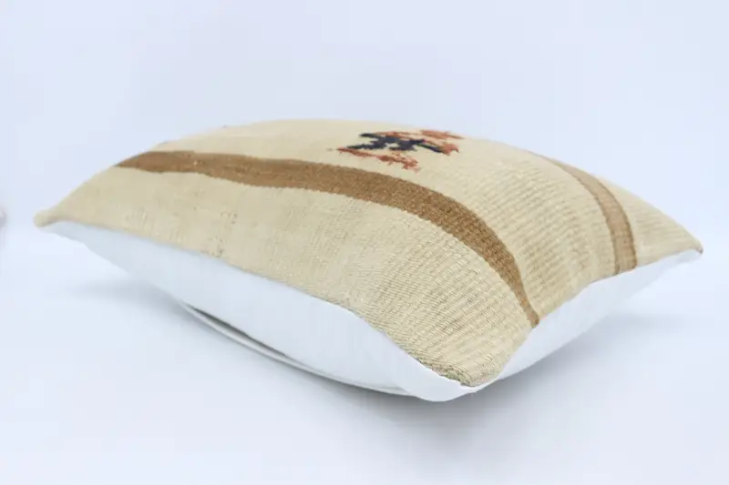 Home Decor Pillow, 16x24 Beige Cushion Case, Cushion Case, Farmhouse Pillow Sham, Boho Pillow Sham Cover, Vintage Kilim Throw Pillow - 6