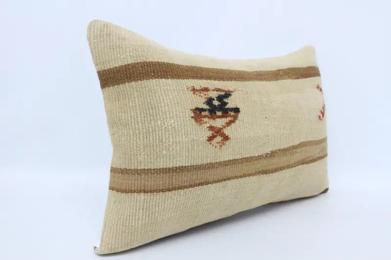 Home Decor Pillow, 16x24 Beige Cushion Case, Cushion Case, Farmhouse Pillow Sham, Boho Pillow Sham Cover, Vintage Kilim Throw Pillow - 3