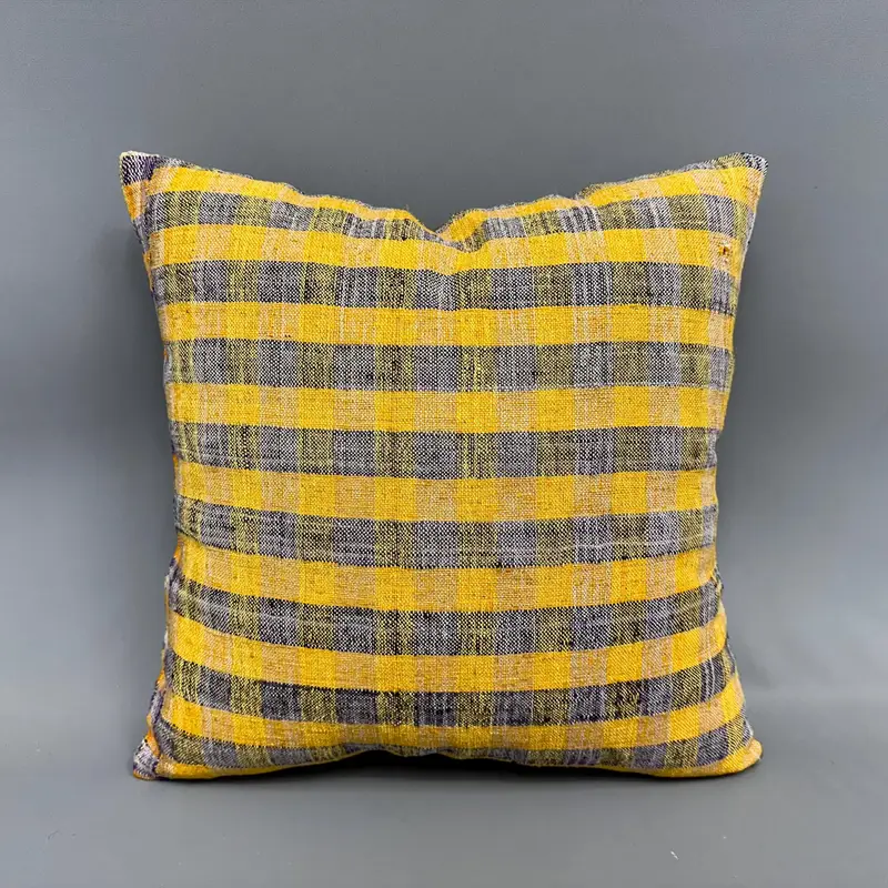 Kilim Cushion Sham, Turkish Kilim Pillow, Antique Pillows, Lounge Throw Pillow Cover, Tribal Cushion Case, Cushion Case, 18x18 Yellow Pillow Sham - 4