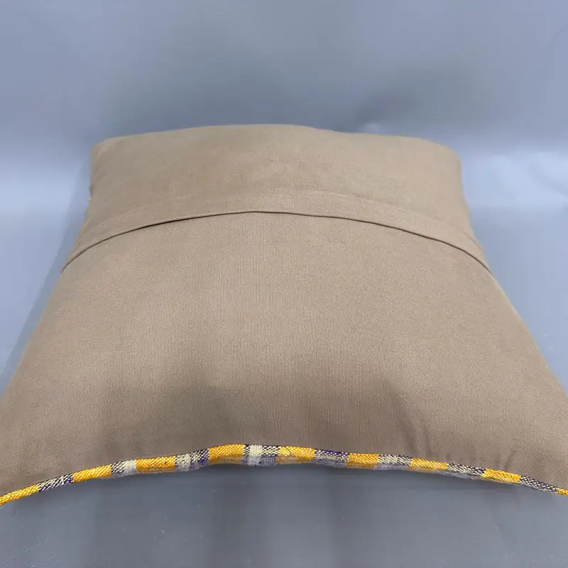 Kilim Cushion Sham, Turkish Kilim Pillow, Antique Pillows, Lounge Throw Pillow Cover, Tribal Cushion Case, Cushion Case, 18x18 Yellow Pillow Sham - 7