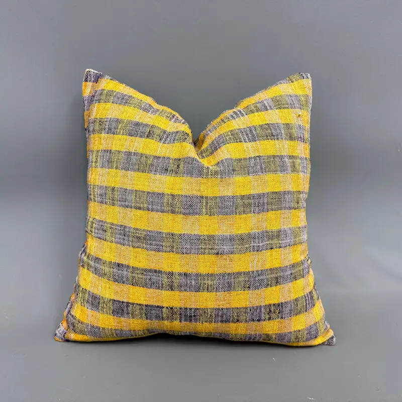 Kilim Cushion Sham, Turkish Kilim Pillow, Antique Pillows, Lounge Throw Pillow Cover, Tribal Cushion Case, Cushion Case, 18x18 Yellow Pillow Sham - 1