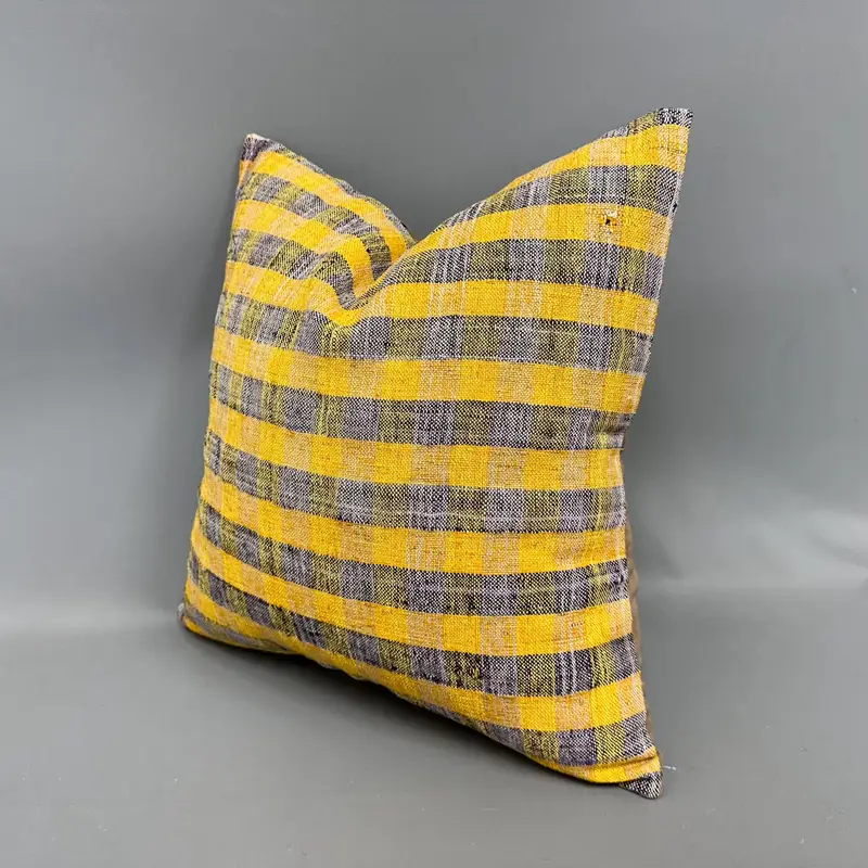 Kilim Cushion Sham, Turkish Kilim Pillow, Antique Pillows, Lounge Throw Pillow Cover, Tribal Cushion Case, Cushion Case, 18x18 Yellow Pillow Sham - 3