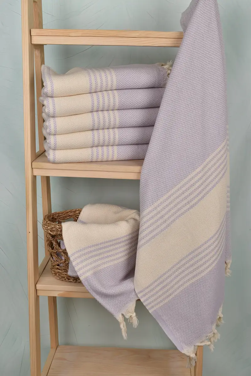 Handmade Turkish bath towel for summer vacation, Personalized Turkish Towel, 70x40 Cotton Striped Towel, Bridesmaid Gift, Bridal Gifts, Travel towel - 3