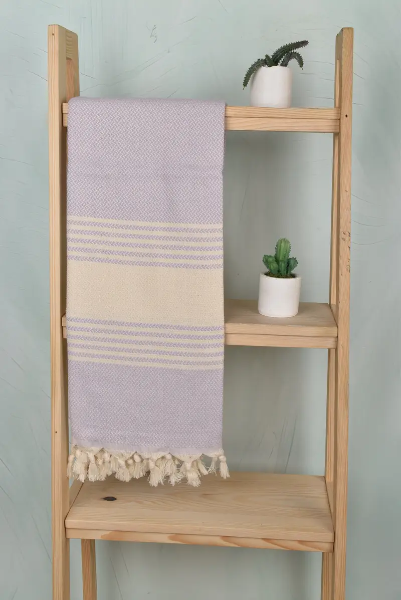 Handmade Turkish bath towel for summer vacation, Personalized Turkish Towel, 70x40 Cotton Striped Towel, Bridesmaid Gift, Bridal Gifts, Travel towel - 8