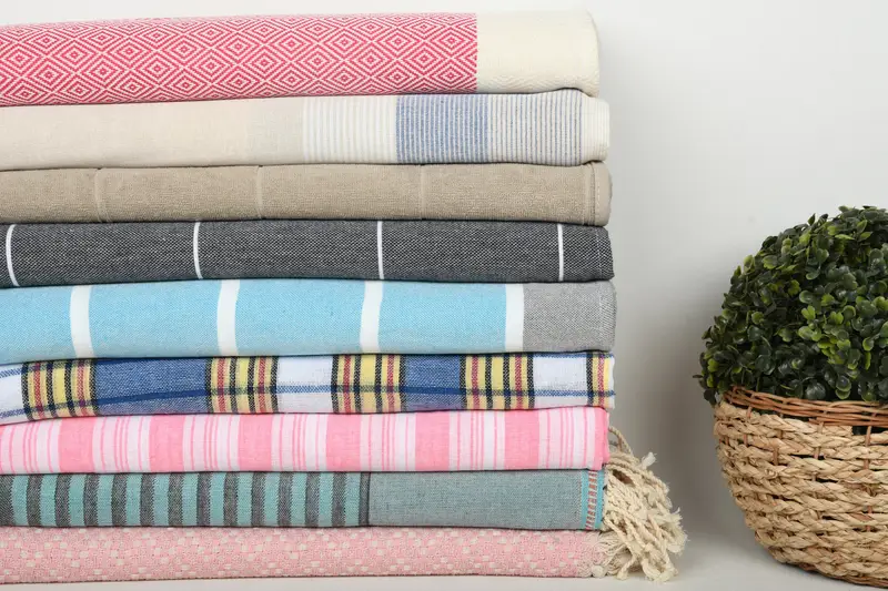 Absorbent Turkish towel, 70x40 Cotton Set of 10 Towel, Sand-free towel, Custom monogram Turkish beach towel USA, House Warming Gift, Handmade Gift - 3