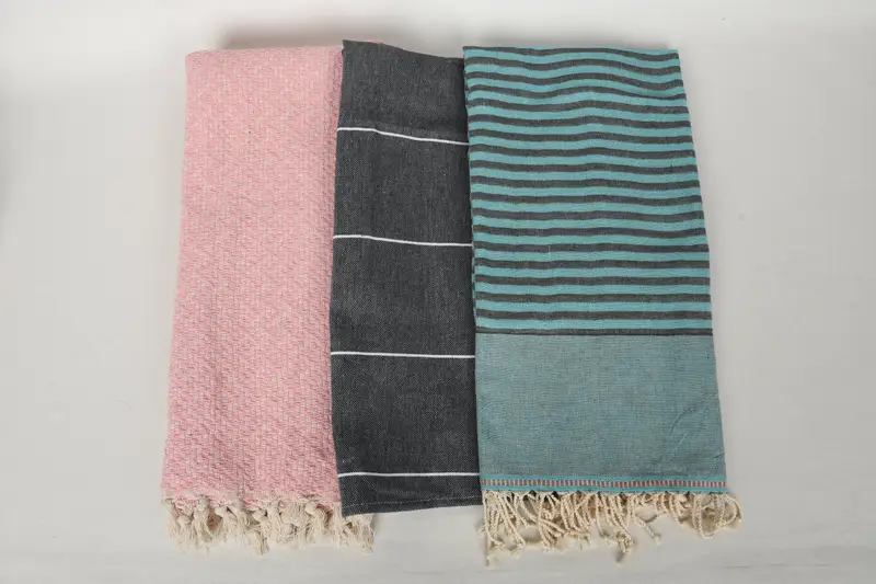 Absorbent Turkish towel, 70x40 Cotton Set of 10 Towel, Sand-free towel, Custom monogram Turkish beach towel USA, House Warming Gift, Handmade Gift - 8