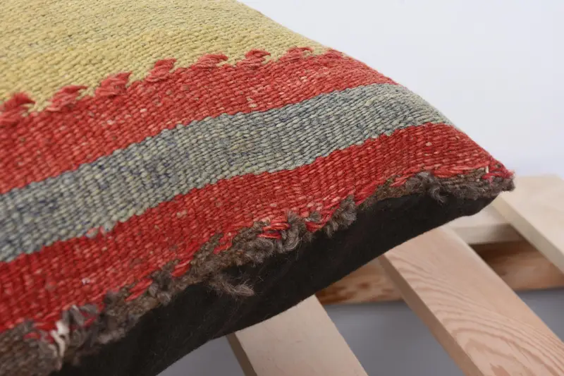 Vintage Kilim Pillow Cushion, Customized Pillow Cover, Pillow for Sofa, Cushion, Interior Designer Pillow, 12x24 Orange Pillow, Home Decor Pillow - 7