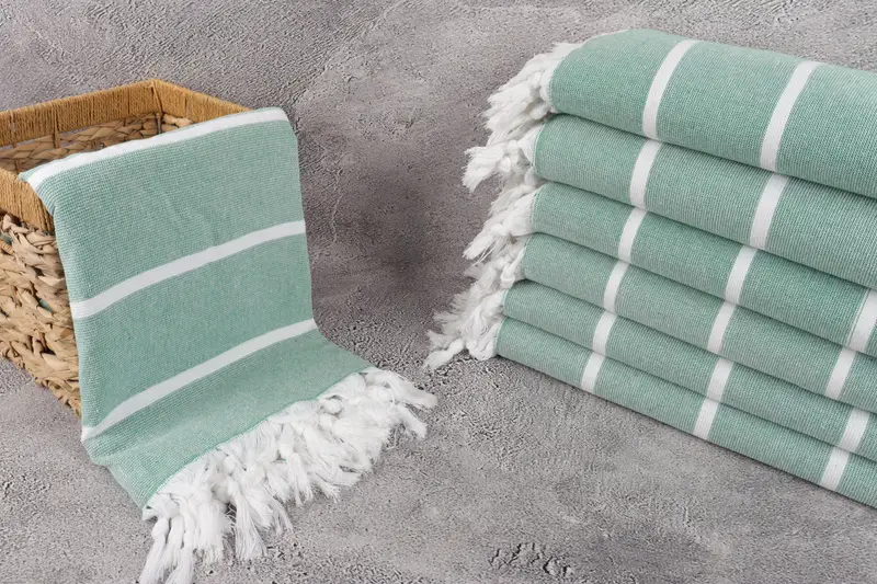 Peshtemal, Luxury towel, 64x40 Cotton Striped Terry Towel, Bachelor Towel, Beach Towel Gift, Turkish Towel USA, Extra large Turkish bath towel - 3