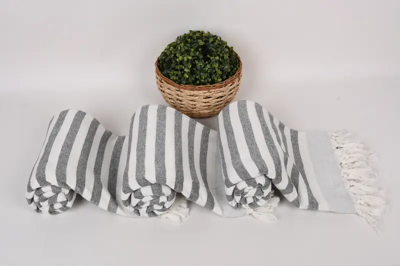 Personalized Bridesmaid Gift, Gift For Bride, Best Beach Towel, Personalized Towel Gift, 68x40 Cotton Striped Terry Towel, Absorbent Turkish towel - 8