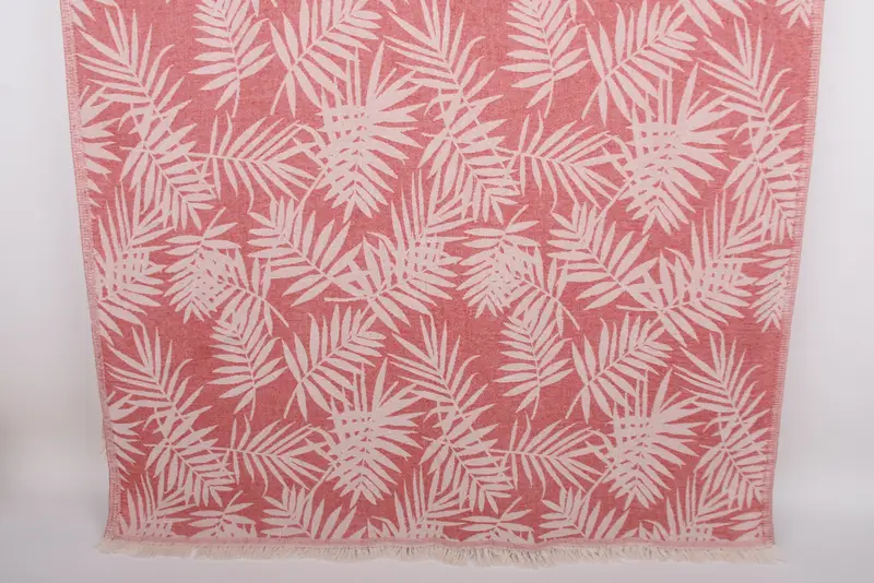 Custom Beach Towel, 40x63 Inches Red Cotton Towel, Floral Patterned