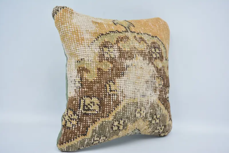 Kissenkissen, handgefertigtes Kilim -Kissen, Boho -Kissenschein -Abdeckung, Bürostuhlkissen Schein, 12x12 braunes Kissenschein, Kissenschein - 3