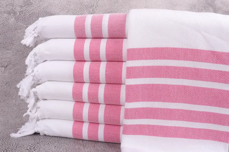 Organic Turkish towel, Home Decor Gifts, 70x40 Cotton Herringbone Towel, Embroidery Towels, Personalized Bridesmaid Gift, Summer Towel, Travel Towel - 1