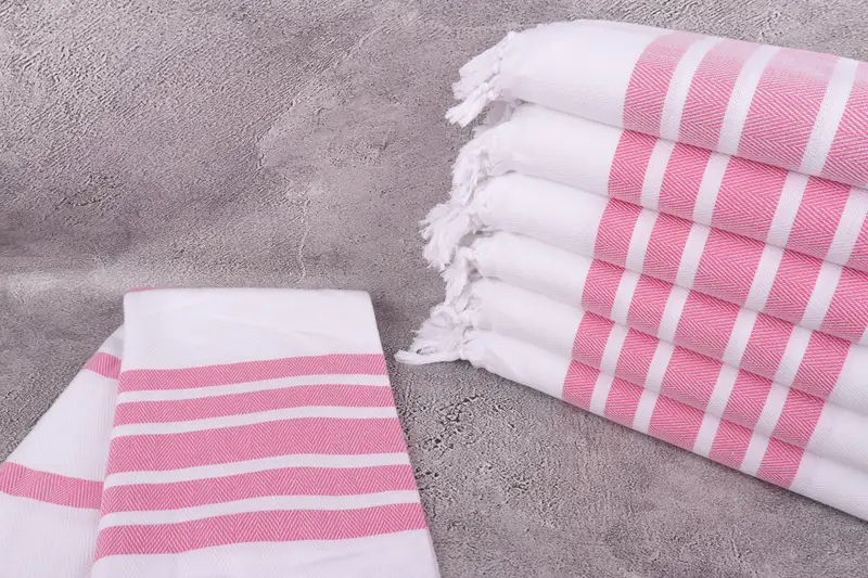 Organic Turkish towel, Home Decor Gifts, 70x40 Cotton Herringbone Towel, Embroidery Towels, Personalized Bridesmaid Gift, Summer Towel, Travel Towel - 2