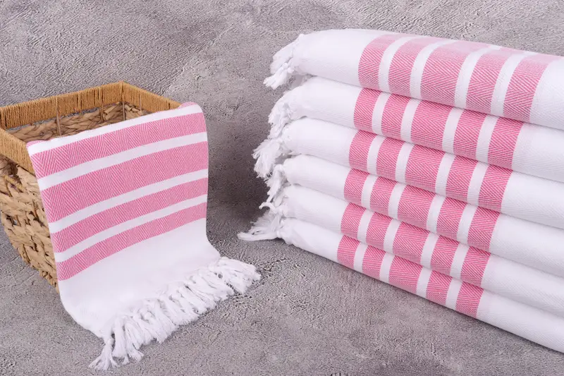 Organic Turkish towel, Home Decor Gifts, 70x40 Cotton Herringbone Towel, Embroidery Towels, Personalized Bridesmaid Gift, Summer Towel, Travel Towel - 3