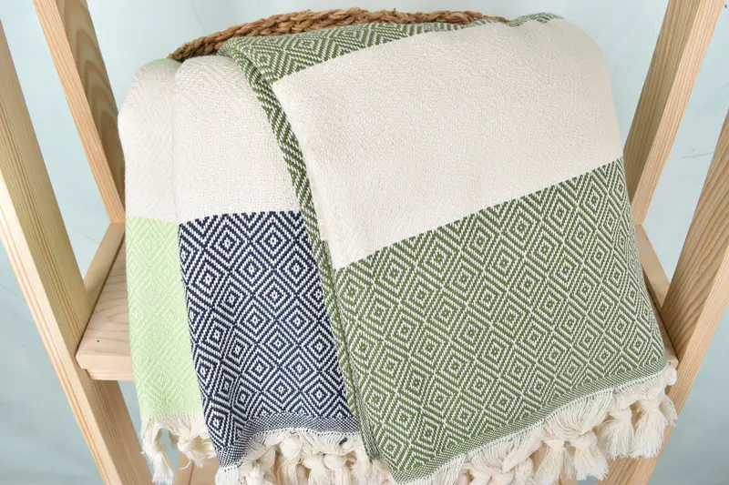 Monogrammed Hand Towel, Housewarming Gift, Customized Turkish Towel, Custom Hand Towel, Bathroom Towels, Handmade Gift, 36x20 Cotton Diamond Towel - 8