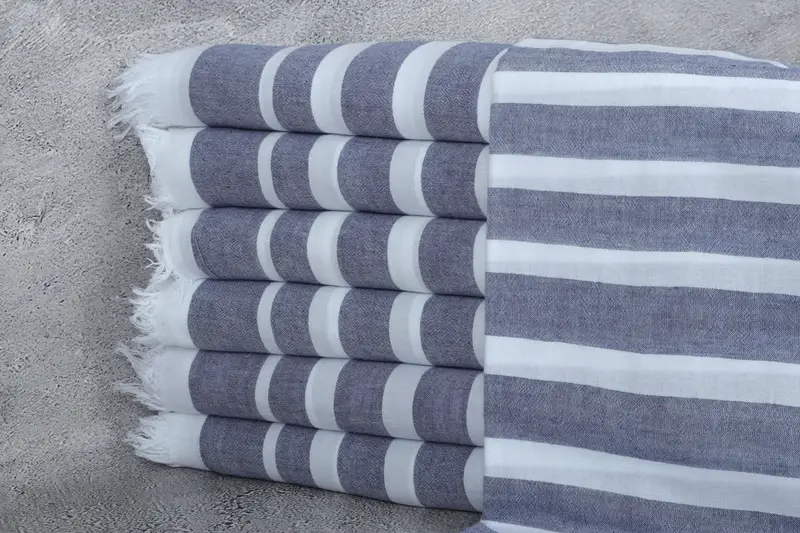 Bridesmaid Gift Towel, Lightweight towel, Gifts For Him, Customized Towels, 64x40 Cotton Striped Towel, Miami Bachelorette Party Favors - 1