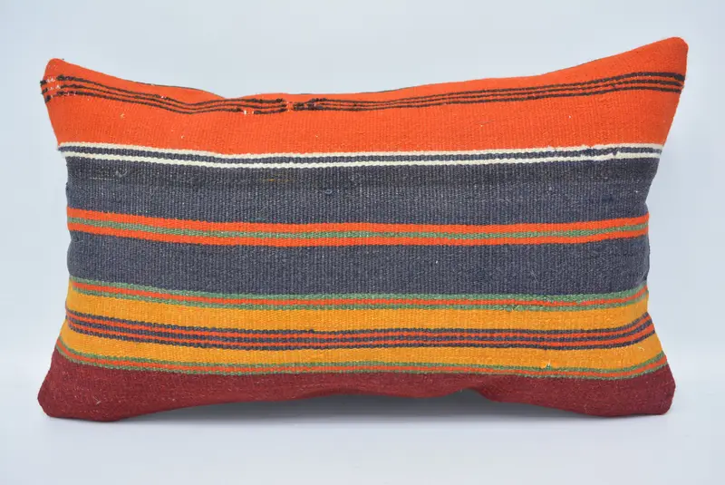 12x20 Orange Pillow Sham, Home Decor Pillow, Boho Pillow, Bolster Cushion, Pillow for Couch, Nomadic Pillow Case, Pillow Cover, Chair Cushion Cover - 1