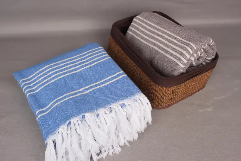 Gift For Best Friend, Woven Blanket, Turkish Blanket, Oversized Beach Towel, 96x70 Cotton Striped Towel, Halloween Blanket, Boho Throw Blankets - 6