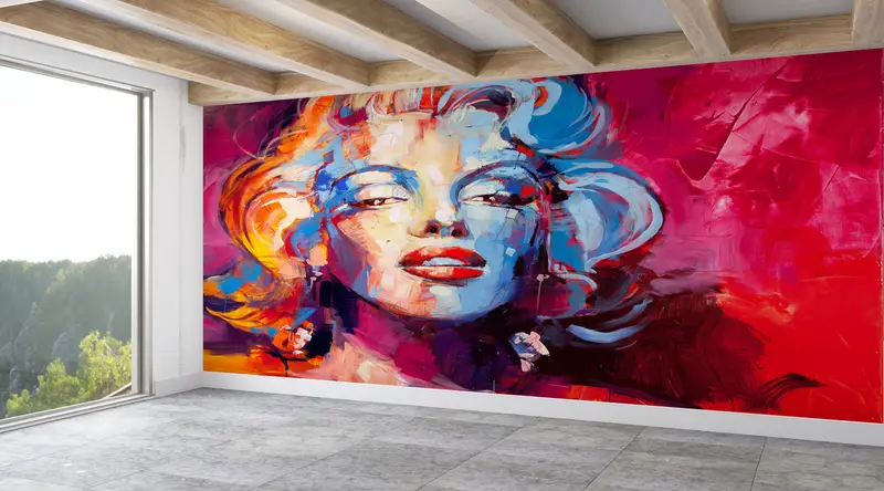 Famous Wall Art, , Paper Wall Art, Modern Abstract Wallpaper, Custom Wall Paper, 3d Wall Paper, Colorful Face Wall Print, - 2