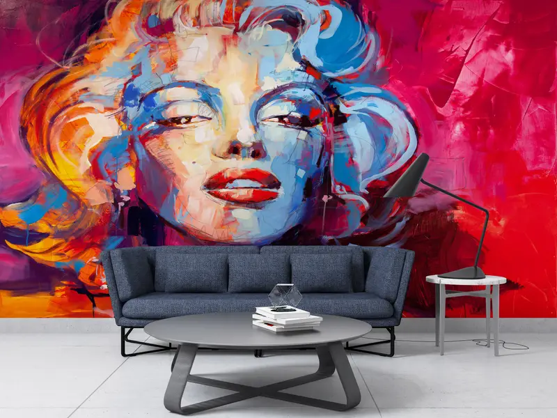 Famous Wall Art, , Paper Wall Art, Modern Abstract Wallpaper, Custom Wall Paper, 3d Wall Paper, Colorful Face Wall Print, - 4