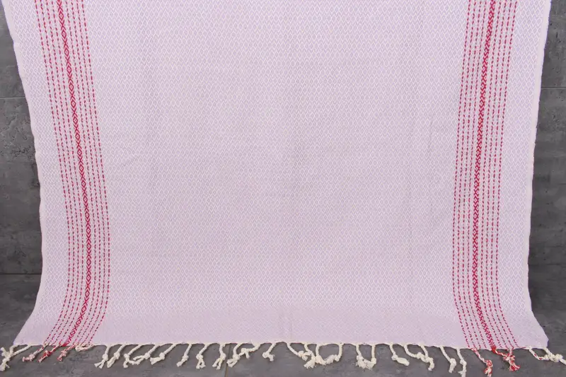 Turkish Beach Towel Personalized Lilac Geometric Cotton 40x71 Inches