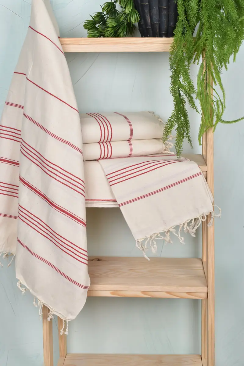 Monogram Beach Towel, Organic Cotton Towel, Gift For Wedding Day, Absorbent towel, 70x40 Linen Striped Towel, Bridesmaid Favors, Personalized Gifts - 6