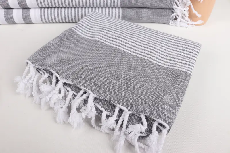 Holiday Towel, Lightweight towel, 70x40 Cotton Striped Towel, Organic towel, Beach Theme Wedding Gift, Quick-Dry Beach Towel, Wedding For Favor - 5