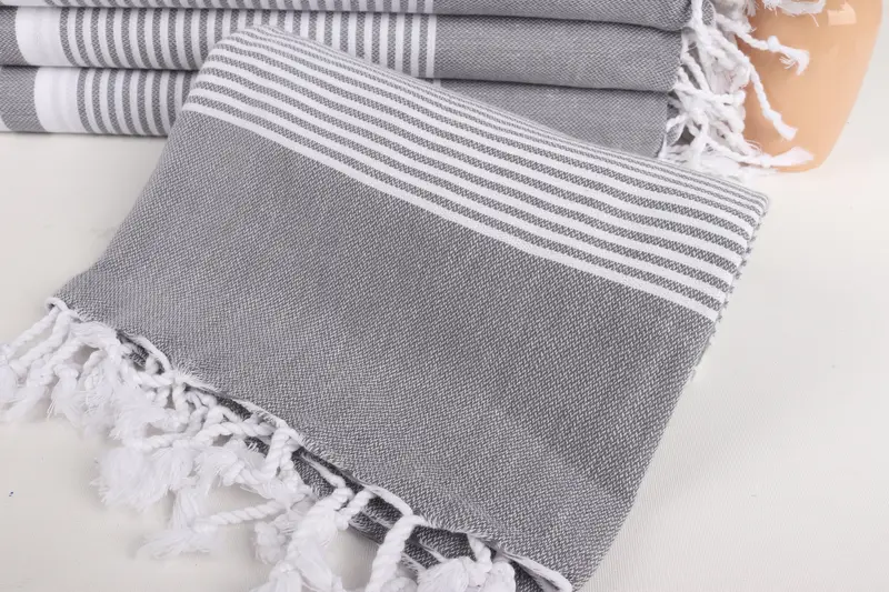 Holiday Towel, Lightweight towel, 70x40 Cotton Striped Towel, Organic towel, Beach Theme Wedding Gift, Quick-Dry Beach Towel, Wedding For Favor - 4