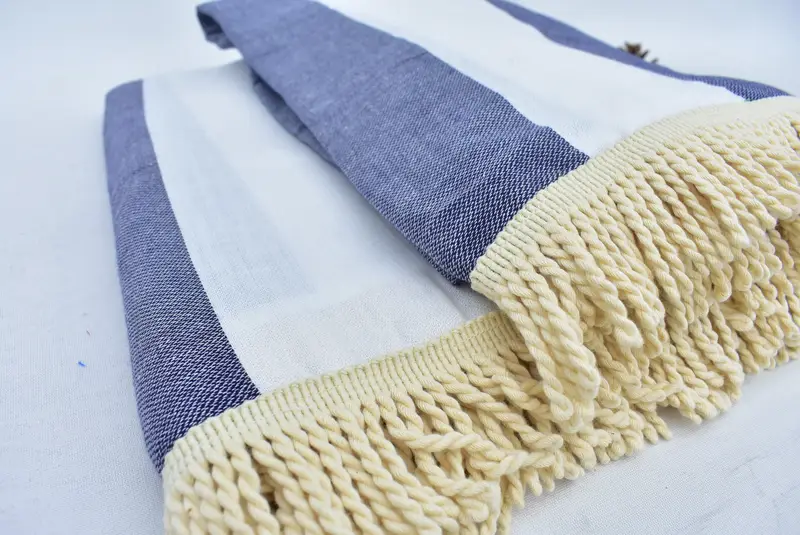 Handwoven Turkish Towel, Quick-dry towel, Bridal Shower Gift, Yoga Towel, Bachelorette Party Favor, 64x64 Cotton Striped Round Towel, Travel towel - 6