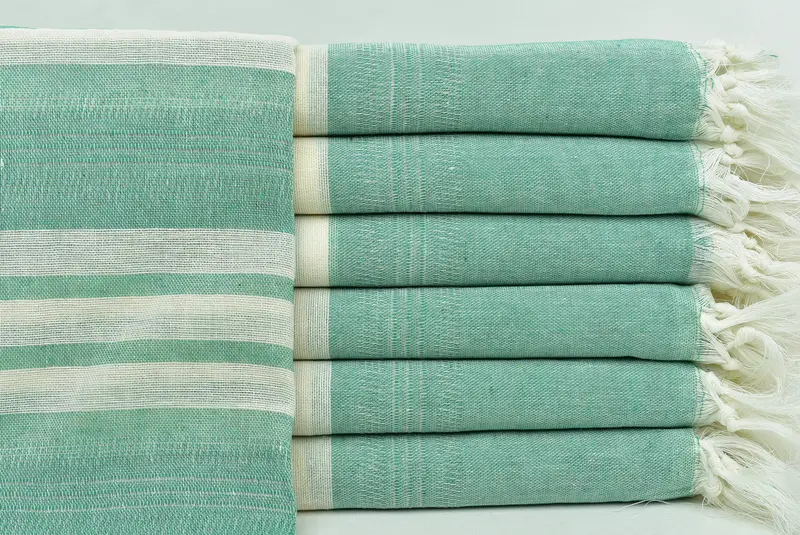 Hammam towel, Handmade Turkish Towel, Wedding Gift Ideas, Embroidery Towel, Beach Towel Bulk, Custom Wedding Gift, 68x40 Cotton Striped Towel - 1