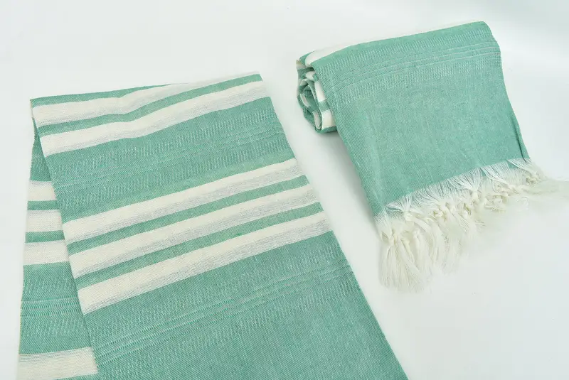 Hammam towel, Handmade Turkish Towel, Wedding Gift Ideas, Embroidery Towel, Beach Towel Bulk, Custom Wedding Gift, 68x40 Cotton Striped Towel - 7