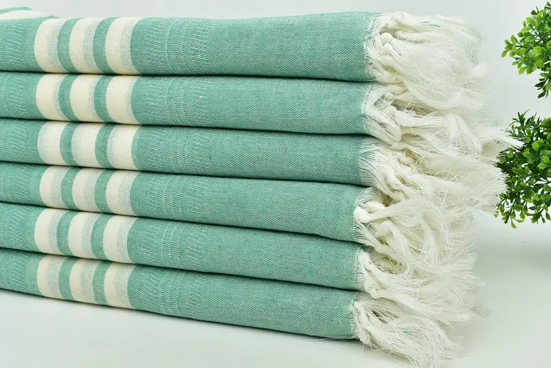 Hammam towel, Handmade Turkish Towel, Wedding Gift Ideas, Embroidery Towel, Beach Towel Bulk, Custom Wedding Gift, 68x40 Cotton Striped Towel - 3