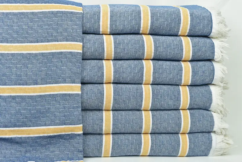 96x84 Cotton Striped Towel, Throw Blanket Couch, Baby Boy Gift, Bridal Shower Gift, Turkish Cotton Blanket, Turkish Blanket, Aesthetic Blanket - 1