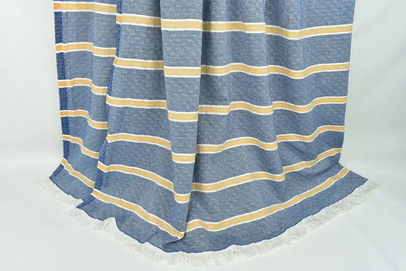96x84 Cotton Striped Towel, Throw Blanket Couch, Baby Boy Gift, Bridal Shower Gift, Turkish Cotton Blanket, Turkish Blanket, Aesthetic Blanket - 8